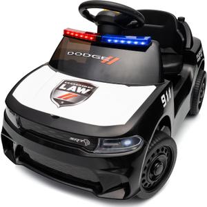 Licensed Dodge Police Electric Ride on Car for Toddlers 1-3 w/Lights & Horn, 30.71 x 16.54 x 17.32 inches