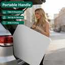 6FT Folding Table 2 Pack, Heavy Duty Plastic Table with Handel, 400 lbs Portable Table, Reinforced Steel Legs, Fold-in-Half Table Ideal for Parties, Picnics, Weddings, Camping White