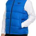 Reebok Mens Puffer Vest - Full Zip Midweight Thick Insulated Sleeveless Jacket for Men - Outdoor Quilted Puffer Winter Vest L