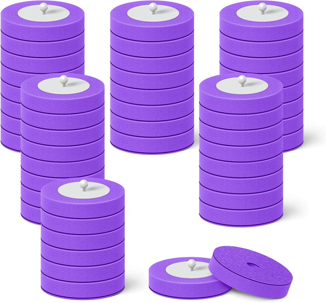 48 Count Disposable Toilet Brush Heads, Toilet Bowl Wand Refills for Toilet and Bathroom Cleaning, Purple Lavender Fragrance, Not Suitable for Electric Toilet Brushes