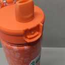 THERMOS FUNTAINER 16 Ounce Stainless Steel Vacuum Insulated Bottle with Wide Spout Lid, Wavy Checkers Orange