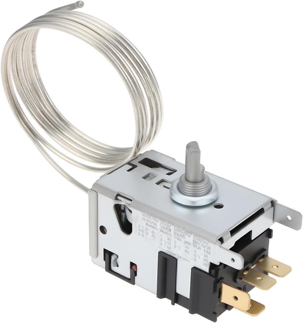 1 Piece Refrigerator Thermostat 077B3642 Capillary 6.3 mm Compatible with Danfoss Refrigerators
