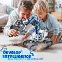 SMILESSKIDDO Science Kits for Kids Age 8-12 - 137 Pcs STEM Toys for Ages 8-13 with Hydraulic Grab, Teen Boys Gift Ideas Crane Toy, Teenage Engineering Kit Construction Vehicle Toys