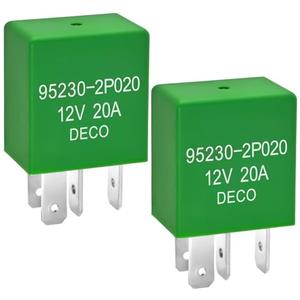 Relay 95230-2P020 (Set of 2), 4 Pins Multi-Purpose Power Relay 12V 20A, Compatible for Select Hyundai, Kia Vehicles