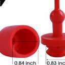 3/8" ISO5675 Hydraulic Quick Coupler Dust Cap and Plug, 4 Sets Rubber Plug Covers for ISO 5675 3/8" Body + 3/8" NPT Thread Ball& Poppet Pioneer Style Hydraulic Quick Tractor Coupler