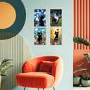 4 Pack Framed Paint by Numbers Kit for Adults Beginner Canvas Painting by Numbers for Adults Black Cat Easy Adult Paint by Number Kits with Frame Starry Night Watercolor Painting by Number 8x12 Inch