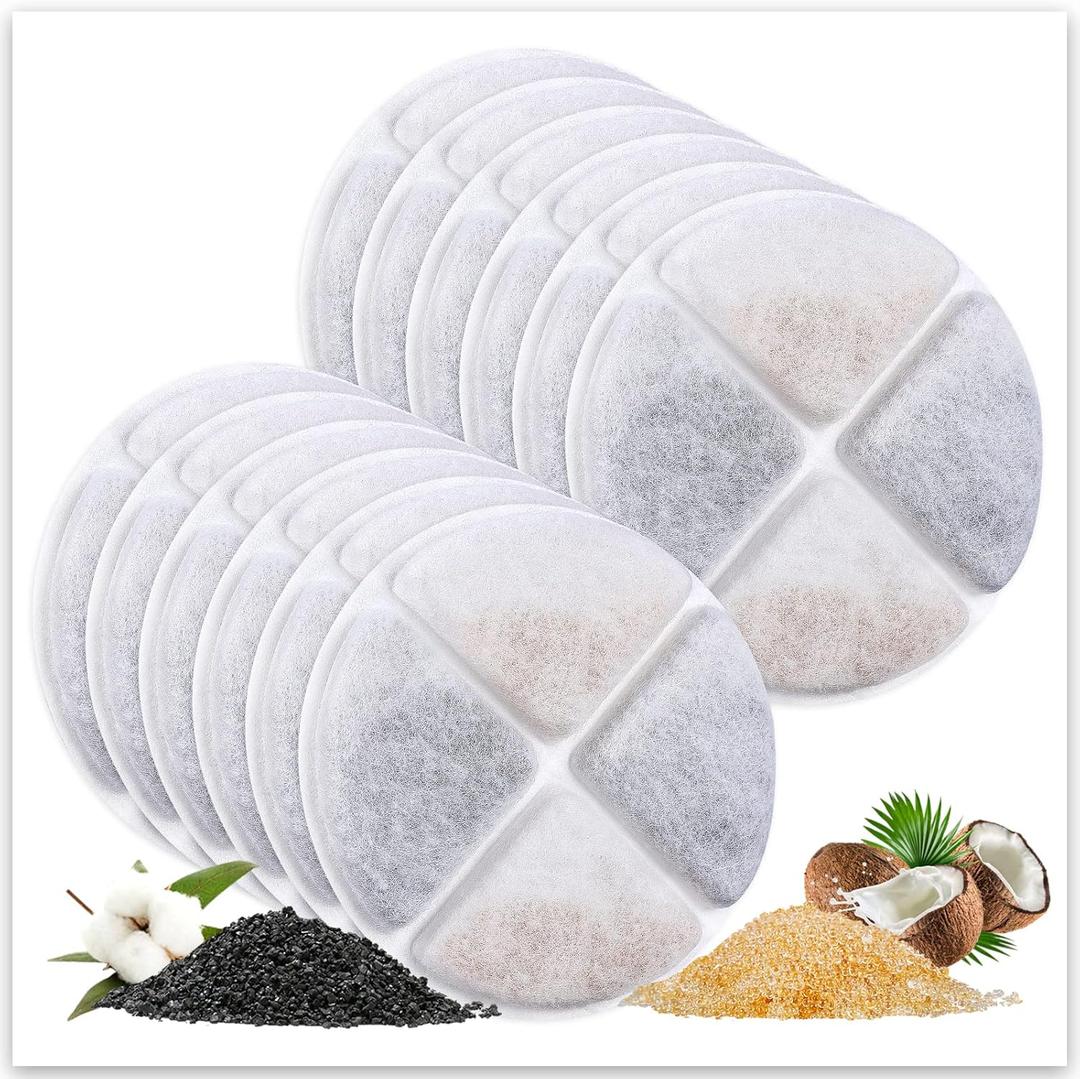 12 Pack Cat Water Fountain Filters, Filter Replacement Compatible with 101oz Cat Pet Water Fountains