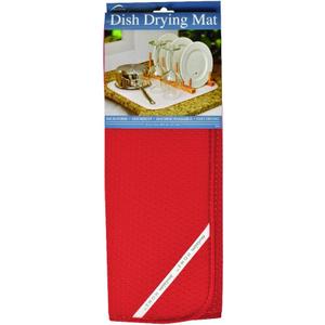 Microfiber Dish Drying Mat, 16 by 18-Inch, Red