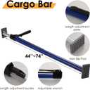 JUCHEN Heavy Duty Cargo Bar 2 Pack 44 to 74 Inches Adjustable Stabilizer with Shock Absorbers for Trailer, Van, Pickup