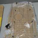 Kitchen Sink Grid and Sink Protectors 26-1/16" x 14-1/16"- Rear Drain, Round 26-1/16" x 14-1/16"