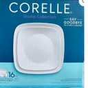 16Pc Corelle Pure White Dinnerware Set