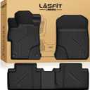 LASFIT Floor Mats for Honda Civic Sedan 2012 2013 2014 2015, All Weather TPE Custom Fit Floor Liner, 1st & 2nd Row, Black