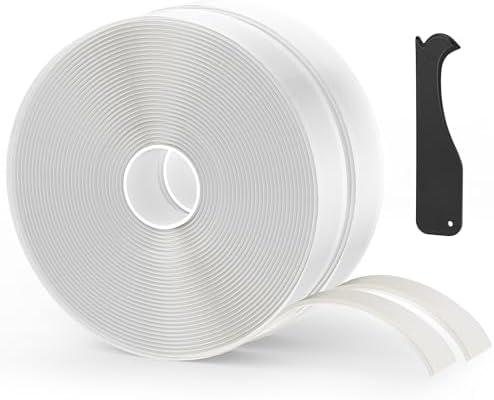 Rvhouse Butyl Tape White 3/4" x 30 Ft None Hardening Premium Butyl Caulk Tape for RV Window Glazing Roofing Leak Opening Pipe Plumbing Fixture EPDM Roof Patching(2 Pack)