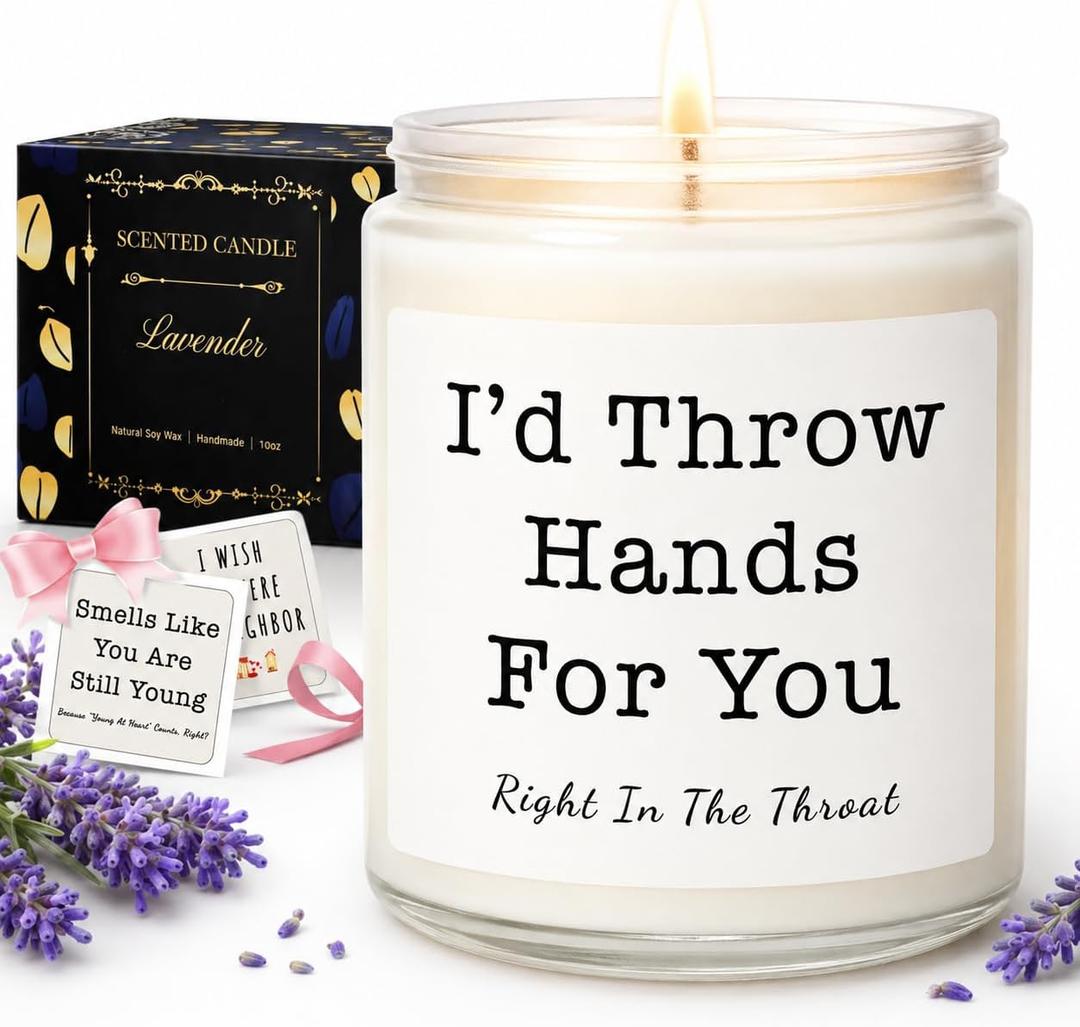 2 x Gifts for Women, Birthday Gifts for Women, Unique Friendship Gift for Womens, Best Friend, Her, Sister, Bestie, Girlfriend, Mom, Funny Scented Candle with Replaceable Stickers, 450g