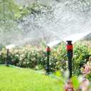 Eden 98063 Multi-Adjustable Flex Design Above Ground Irrigation Garden Sprinkler System, Sprinkler & Hose, DIY Plant Watering Set