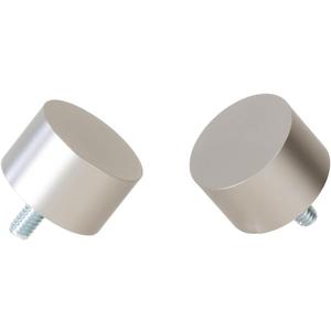 Ivilon End Cap Finials for Curtain Rods of 7/8 and 1 Inch Diameter Color Satin Nickel