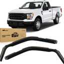 Nilight in-Channel Rain Guards for Ford F150 2021 2022 2023 2024 2026 Regular Cab/Super Cab, Vent Window Visors Low Profile Wind Deflectors for Rain & Fresh Air Ventilation, Smoke Tinted-2PCS