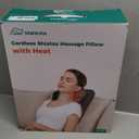 Snailax Shiatsu Back Massager with Heat, Neck Shoulder Massager for Pain Relief Deep Tissue, 4D Kneading Back Massage Pillow, 3 Speed/3 Modes Portable for Home Office Car Use