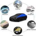 GUNHYI Car Cover for Automobiles All Weather Waterproof, Universal Fit Sedan Chevrolet Corvette, Ford Fusion, Kia Stinger, Nissan Maxima, Buick Regal, Subaru Legacy, Honda Accord etc.