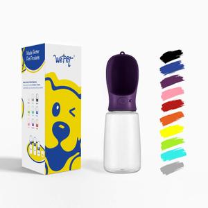 WePet Portable Dog Water Bottle, 25 OZ, Leak Proof Puppy Water Dispenser with Drinking Feeder for Pets Outdoor Walking, Hiking, Travel, Food Grade Plastic (#05 Violet)