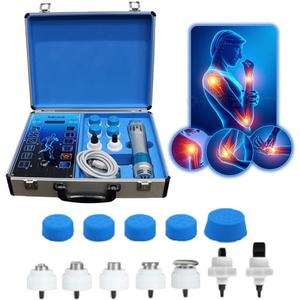 Shockwave Therapy Machine, Electromagnetic Extracorporeal Shock Wave Therapy Machine Touch Screen Pain Relief Body Massager Muscle Relax with 7 Massage Heads