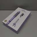 JIGGL 3-in-1 Interchangeable Hair Styler: 1.25" Curling Iron, 1.5" Heated Round Thermal Brush & Hair Straightener Combo for Travel, Dual Voltage,Straight/Curl/Blowout Short and Long Hair, Purple