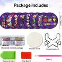 8 Pcs Autism Awareness Diamond Art Coaster with Holder DIY Autism Awareness Diamond Art Coaster for Adults Diamond Kits Supplies for Christmas