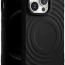 YASHUNJIA-Case for iPhone 16 Pro Max/16/16 Pro/16 Plus, Anti-Slip Pattern, Compatible with Wireless Charging Reinforced Corners Shockproof Phone (16,Black)