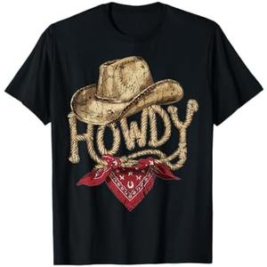 Western Cowboy Birthday Party Howdy Cowboy T-Shirt, 2XL