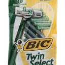 Bic Twin Select, Sensitive Skin, Disposable Shaver for Men, Pack of 12 (10 Razors Per Pack)