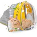 Cat Backpack Carrier Bubble Expandable Foldable Breathable Pet Carrier Dog Carrier Backpack for Large Big Cats Hiking, Travelling, Camping (Back Expandable-Yellow New)