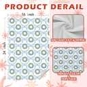 Chinoiserie Christmas Kitchen Towels, Blue Bow Coquette Christmas Tree Dish Towels for Bathroom,Light Blue Christmas Hand Towels for Bathroom Kitchen, Grandmillennial Decor,16x24 Inches Set of 4