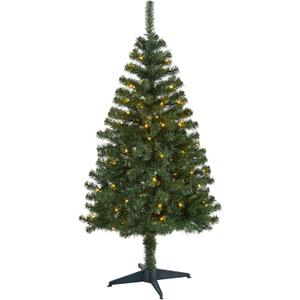 Nearly Natural 4ft. Northern Tip Pine Artificial Christmas Tree with 100 Clear LED Lights