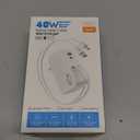 4-in-1 Retractable Gan Wall Charger Plug USB C,Travel Essentials Brick Multiport, 3ft Lightening+ Type C Cables,40W Fast Charging Foldable Block for iPhone 17 Pro/16/15/14/13,iPad,Galaxy