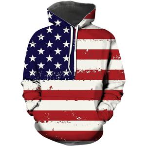 Men's American Flag 3D Print Hoodie Casual Funny Hooded Pullover (XXXL)