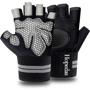 Workout Gloves Weight Lifting Gloves Palm Support Protection for Men Women, Exercise Gloves Sports for Training, Fitness, Gym, (Small, Wrist Wrap Black)