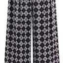 PRETTYGARDEN Casual Women's Pants 2026 Elastic Waist Palazzo Long Pajama Wide Leg Trousers Knit Fall Outfits with Pockets, Small