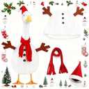 VicJasmine Christmas Porch Goose Outfit Snowman Goose Clothes for 23" Cement Statue Costume Outdoor Lawn Yard Patio Winter Decor