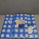 ZJDHPTY 3Pack Plastic Table Cloth Disposable, Blue and White Checkered Gingham Tablecloth for Picnic Pizza Birthday Father's Day Party Decorations Size 54x108 Inch (Blue+White Checker), Set Of 3