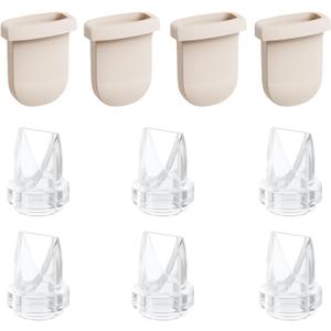 10pcs Breastpump Kits, 6pcs Duckbill Valves and 4pcs Silicone Diaphragms Compatible with eufy S1 Pro/S1/E10/E20 Pump, Replace for Lansinoh Discreet Duo/NCVI/NICEGREEN/Nuliie/Zooawa S32 Model Pump