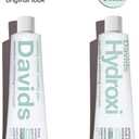 Davids Hydroxi Fluoride Free Nano Hydroxyapatite Toothpaste for Remineralizing, Sensitive Support, Whitening, Antiplaque, SLS Free, Natural Peppermint, 4oz, Made in USA