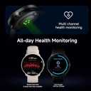 Smartwatch for Swimming 5ATM with GPS, Compass, AI Swim Analysis, Heart & Sleep Tracking, 100+ Sports Modes, HD Display, Long Battery Life, Fitness & Outdoor Training Watch - Men & Women (BLACK)