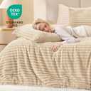 EXQ Home Fluffy Comforter Set Queen Size,3 Pieces Bed Set,Khaki