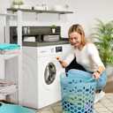 Washer Dryer Countertop, 54" x 27.55" 2-Tier Washer Dryer Topper with Edge, for Laundry Room Organization Greige