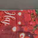 Avezano Happy Valentine's Day Backdrop Red Rose Floral Valentines Day Banner Wedding Decor Photo Booth Props 14 February Party Decorations Backdrops (6x3.6ft)