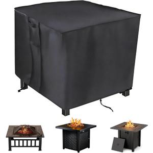 Saking Fire Pit Cover,32 inch Square Firepit Covers, Gas Fireplace Fire Pit Table Cover for Propane Fire Pit - 32 x 32 x 17 inch