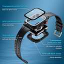 IP68 Waterproof Case with Band and Screen Protector Compatible for Apple Watch Series 10 9 8 7 6 5 4 3 2 SE2 SE,42mm