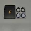 UNBREAKcable AirTag Holder for Apple - 4 Pack Air Tag Case [Fit Tightly Design] [Easy to Install] [Hold Securely] Waterproof TPU Protective Cover with Metal Keychain for Kids,Pet,Luggage,Backpack,Keys (Black & Blue)