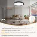 4PK Dimmable 15.8 Inch Led Ceiling Light Flush Mount, 34W, 3060LM, 3000K/3500K/4000K/5000K/6500K CCT, 0.98" Super Slim Close to Ceiling Round Flat Panel Light for Hallway,Kitchen ect, Black