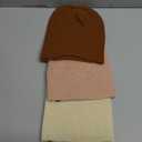 FURTALK Toddler Beanie Baby Boys Girls Beanies Kids Winter Hats Children Knit Warm Caps (0-6 Months, Beige+pink+caramel)